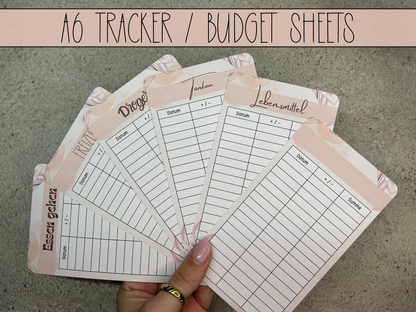 A6 Tracker / Budget Sheets Ästhetik