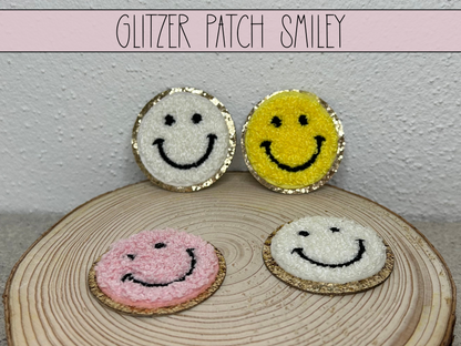 Glitzer Patches Smiley