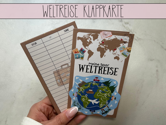 Weltreise Klappkarte