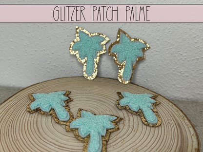 Glitzer Patches Palme