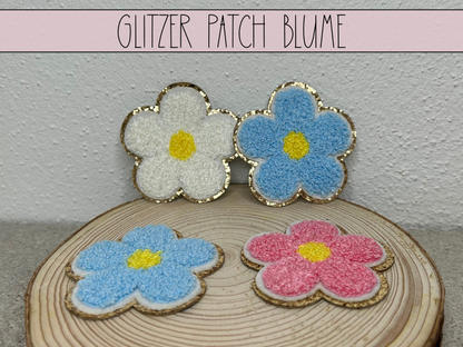 Glitzer Patches Blume