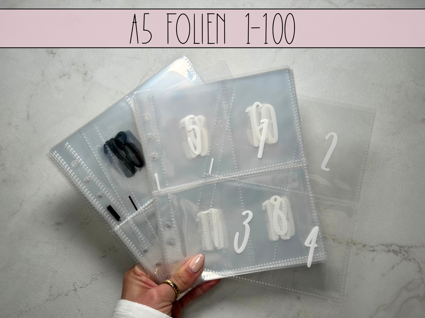 A5 25x viergeteilte Folien 1-100