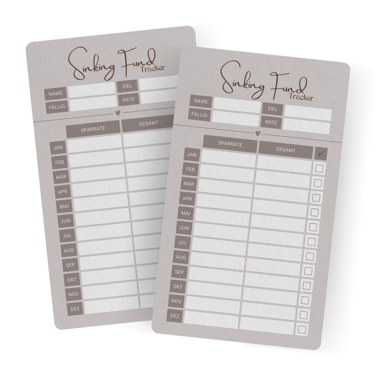 Sinking Fund Tracker Hochformat
