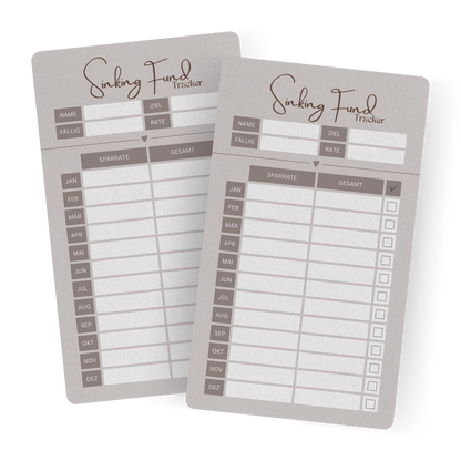 Sinking Fund Tracker Hochformat
