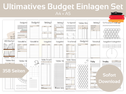 XXL A5 + A4 Einlagen Budget Bundle - Budgethelden