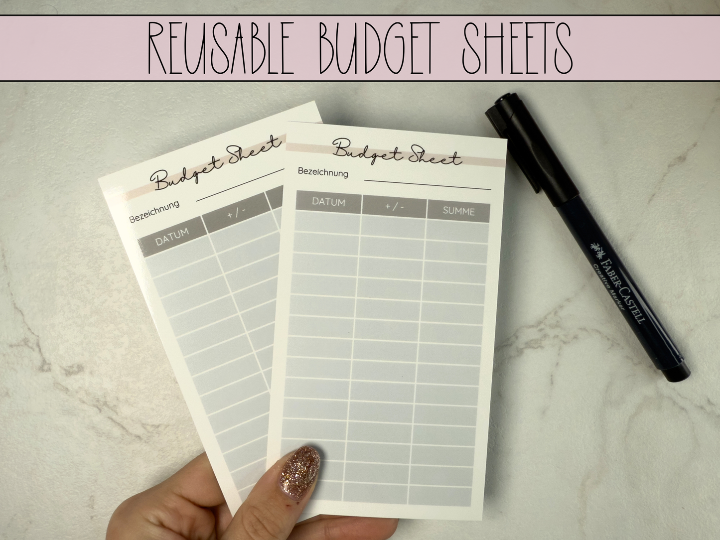 Reusable Budget Sheet