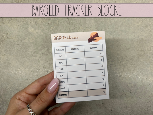 Bargeld Tracker Block