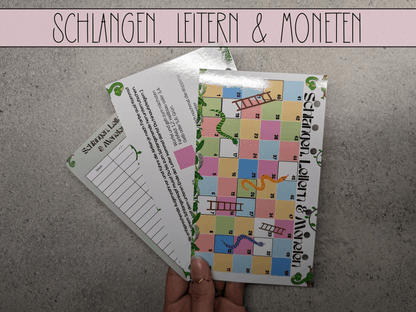 Schlangen, Leitern & Moneten Sparspiel - Budgethelden