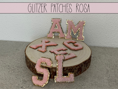 Glitzer Patches Rosa