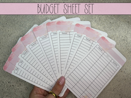10x Budget Sheets Minimalistisch