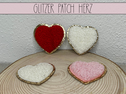 Glitzer Patches Herz