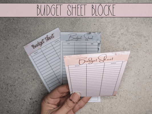 Budget Sheet Blöcke - Budgethelden