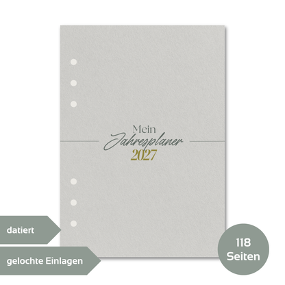 Kalender Einlagen 2027 Datiert Gelocht