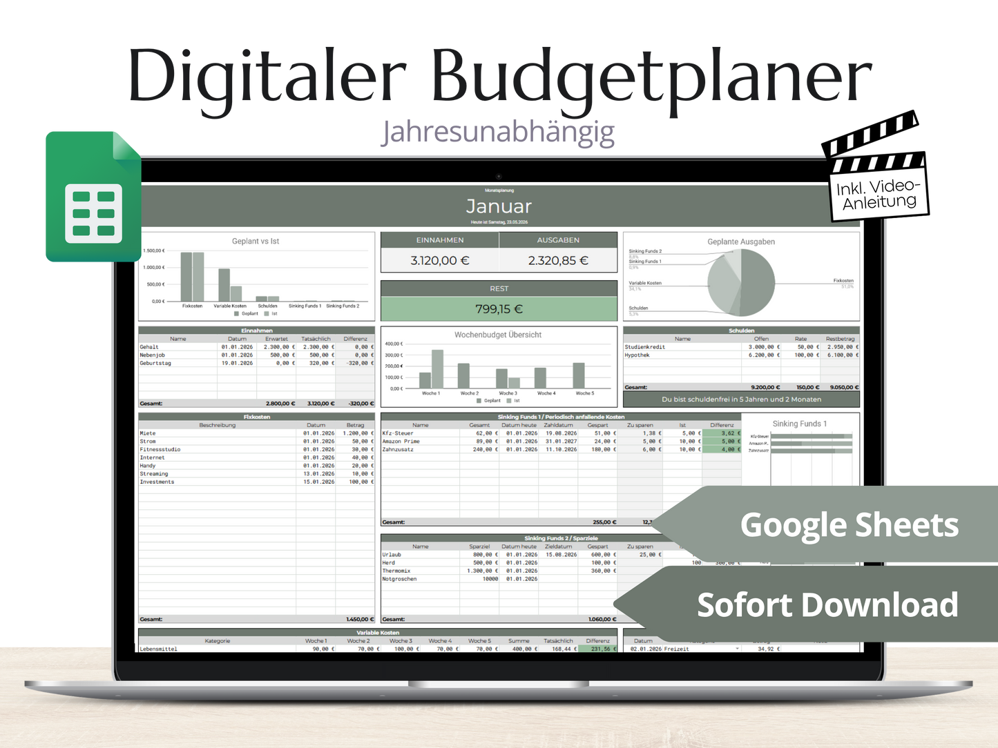 Digitaler Budgetplaner