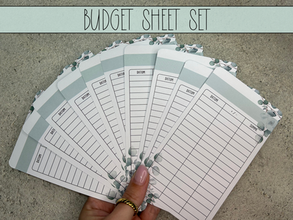 10x Budget Sheets Eukalyptus