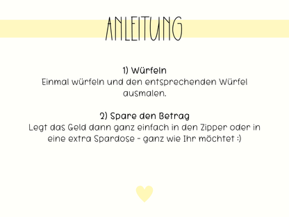 Kids Würfelsparen Challenge - Budgethelden
