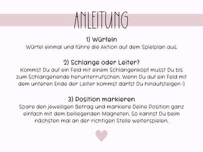 Schlangen, Leitern & Moneten Sparspiel - Budgethelden