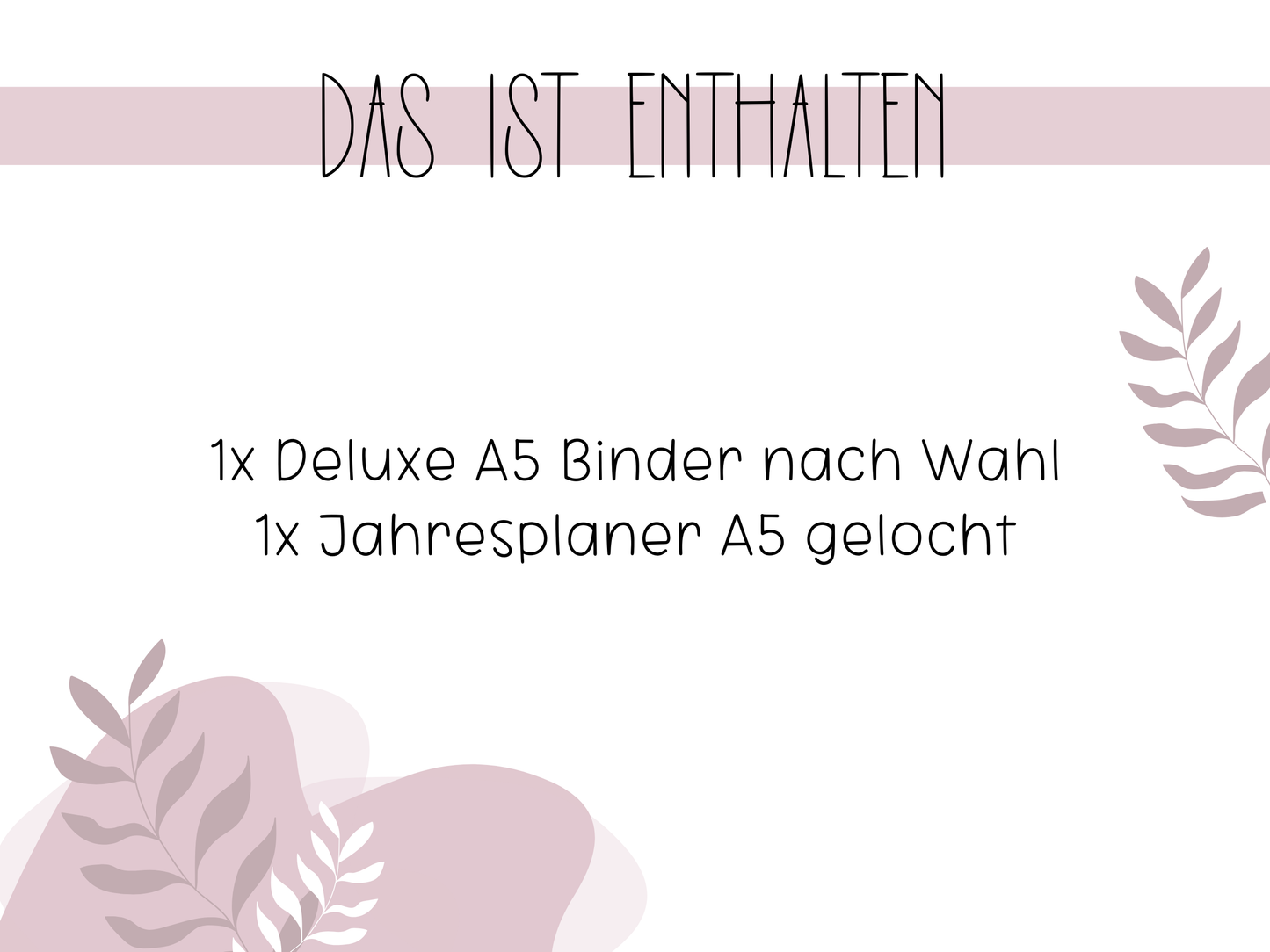 A5 Deluxe Binder Jahresplaner Set