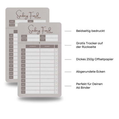 Sinking Fund Tracker Hochformat