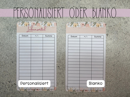 A6 Tracker / Budget Sheets Flower