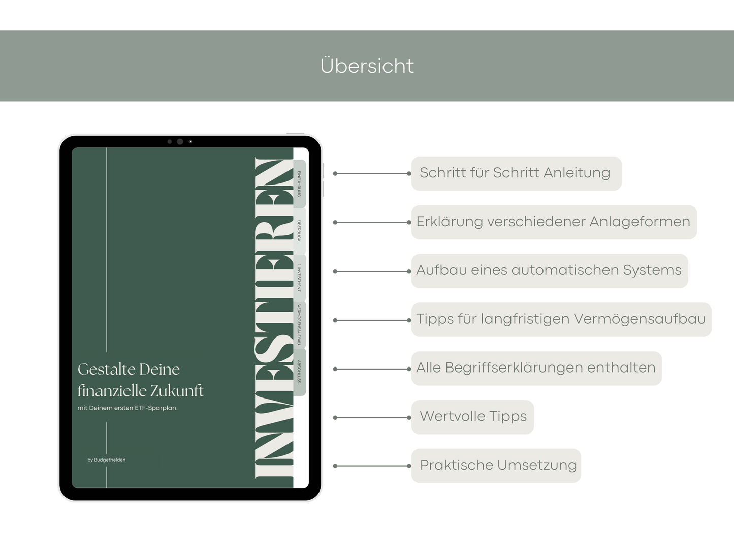 Digitales Workbook Investieren fürs Tablet