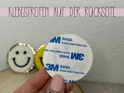 Glitzer Patches Smiley