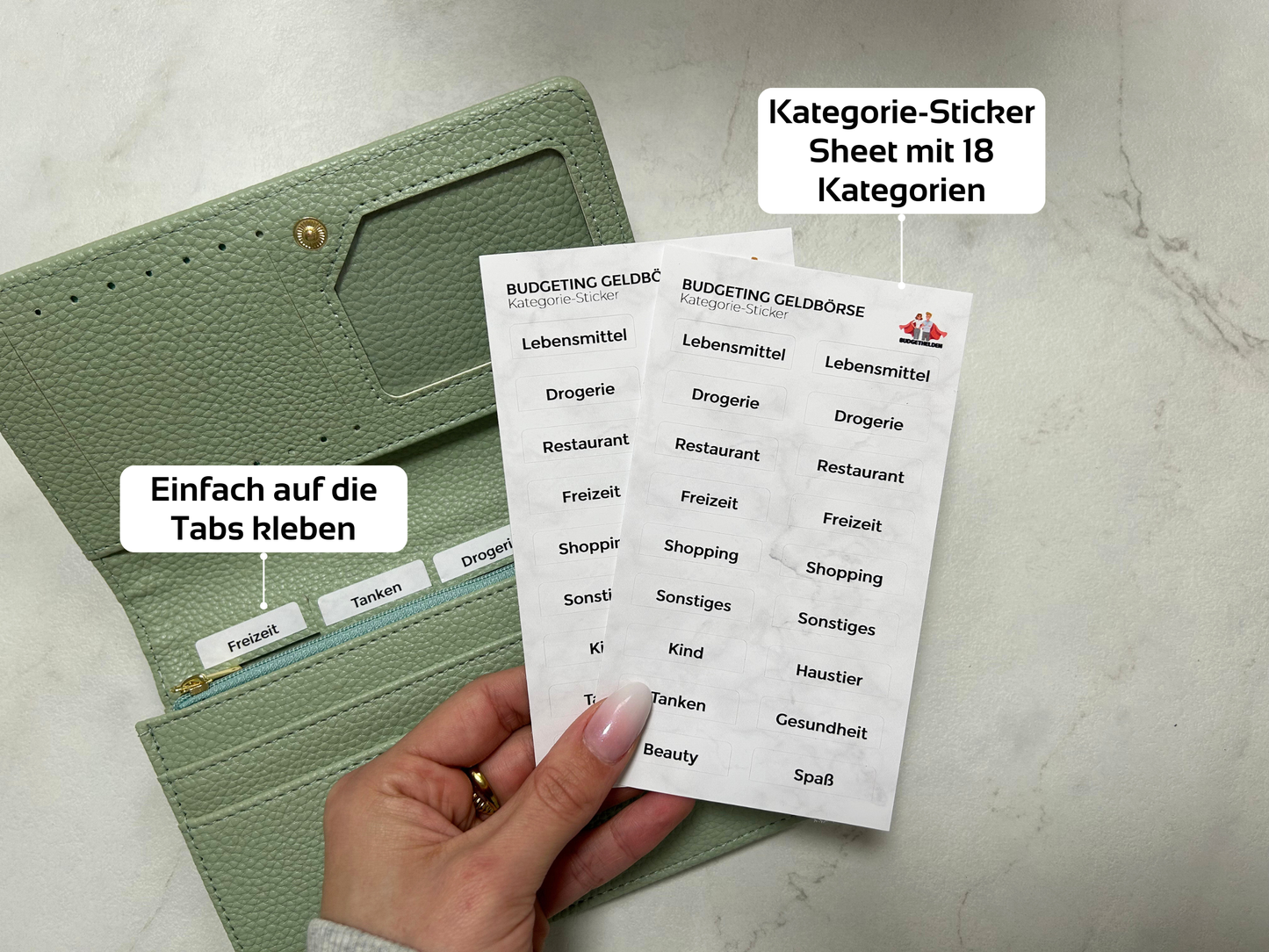 Geldbörse Stickersheet