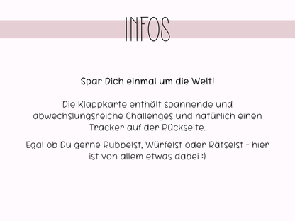 Weltreise Klappkarte
