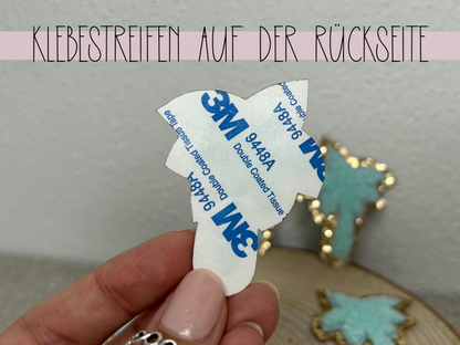 Glitzer Patches Palme