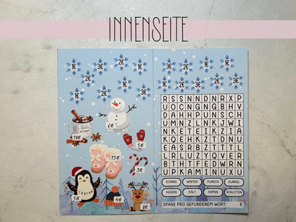 Wintersparen Klappkarte
