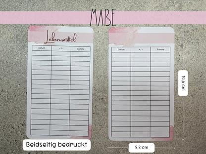 A6 Tracker / Budget Sheets Minimalistisch