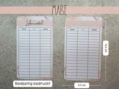 A6 Tracker / Budget Sheets Ästhetik