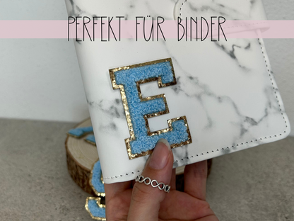 Glitzer Patches Babyblau