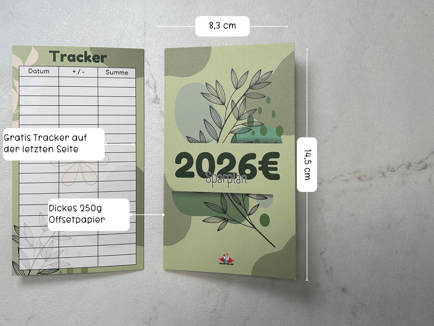 2026€ Sparplan Klappkarte