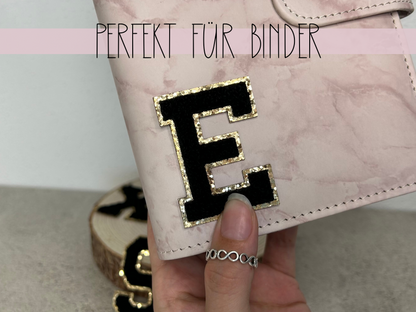 Glitzer Patches Schwarz