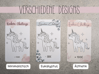 Einhorn Ausmalchallenges - Budgethelden
