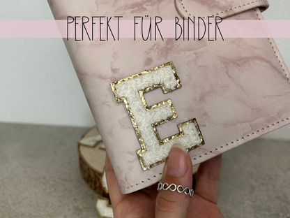 Glitzer Patches Weiß
