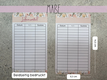 A6 Tracker / Budget Sheets Flower