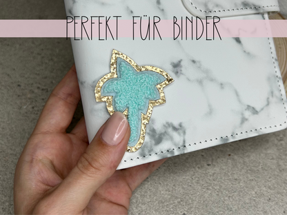 Glitzer Patches Palme