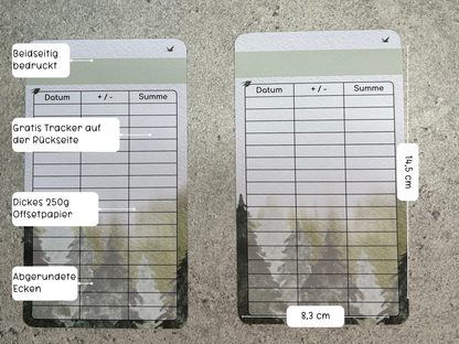 10x Budget Sheets Nature