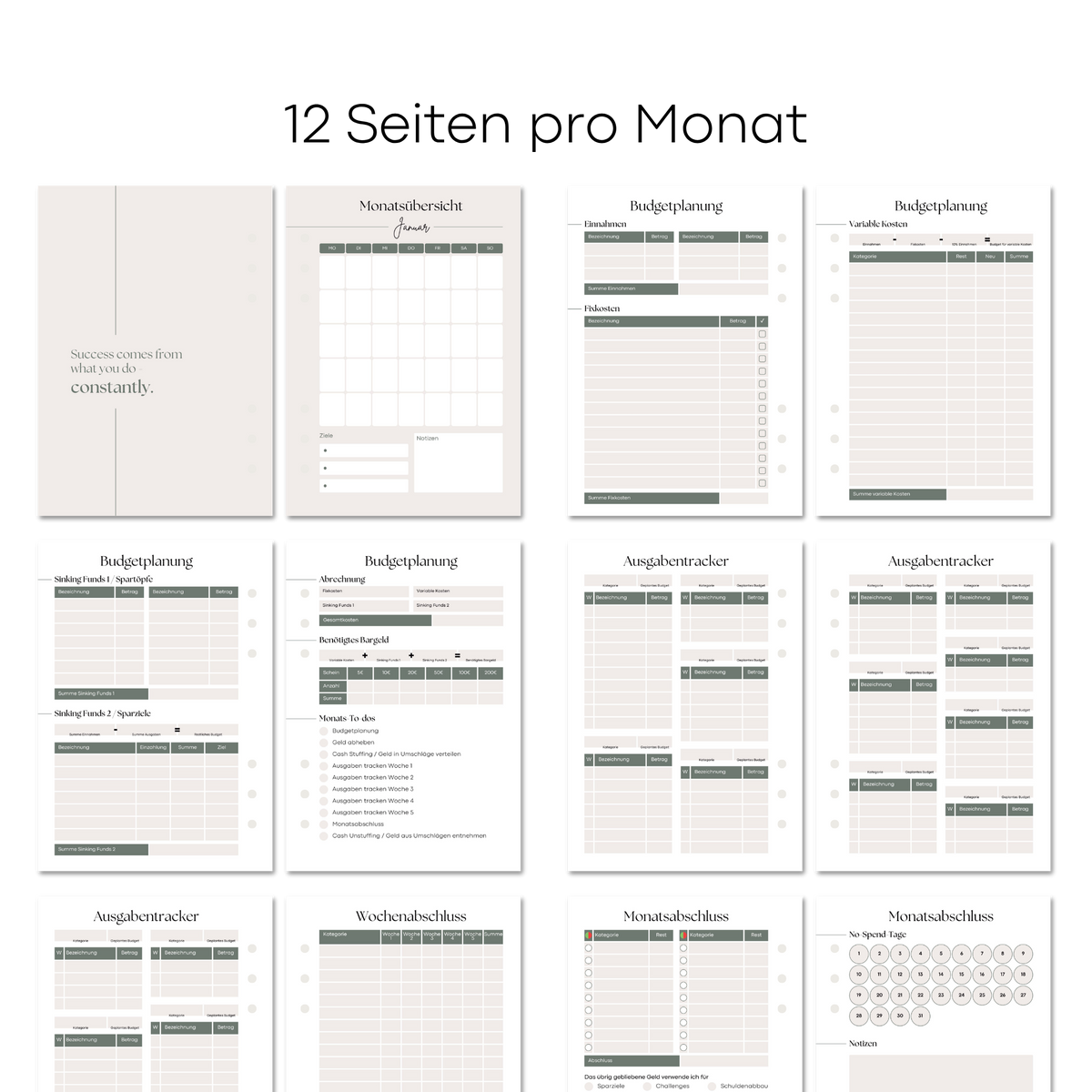 A5 Deluxe Binder Budgetplaner Set