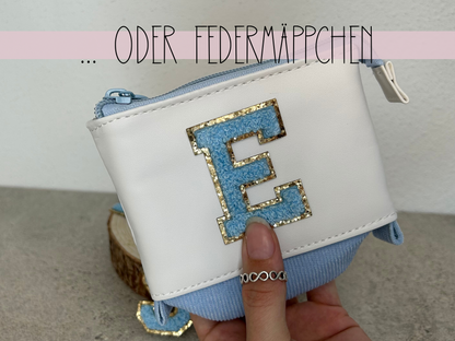 Glitzer Patches Babyblau