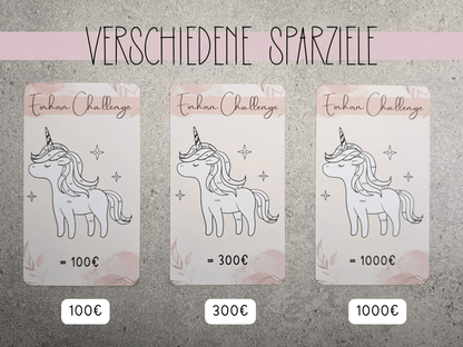 Einhorn Ausmalchallenges - Budgethelden