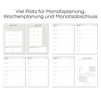 Kalender Einlagen 2027 Datiert Gelocht