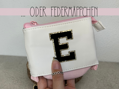 Glitzer Patches Schwarz