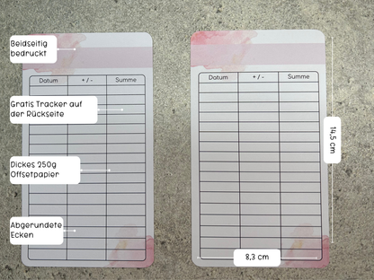 10x Budget Sheets Minimalistisch