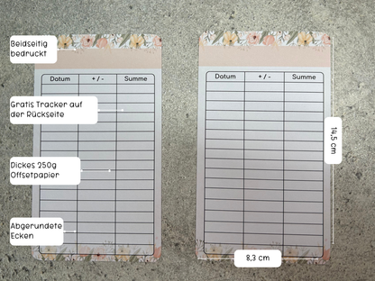 10x Budget Sheets Flower