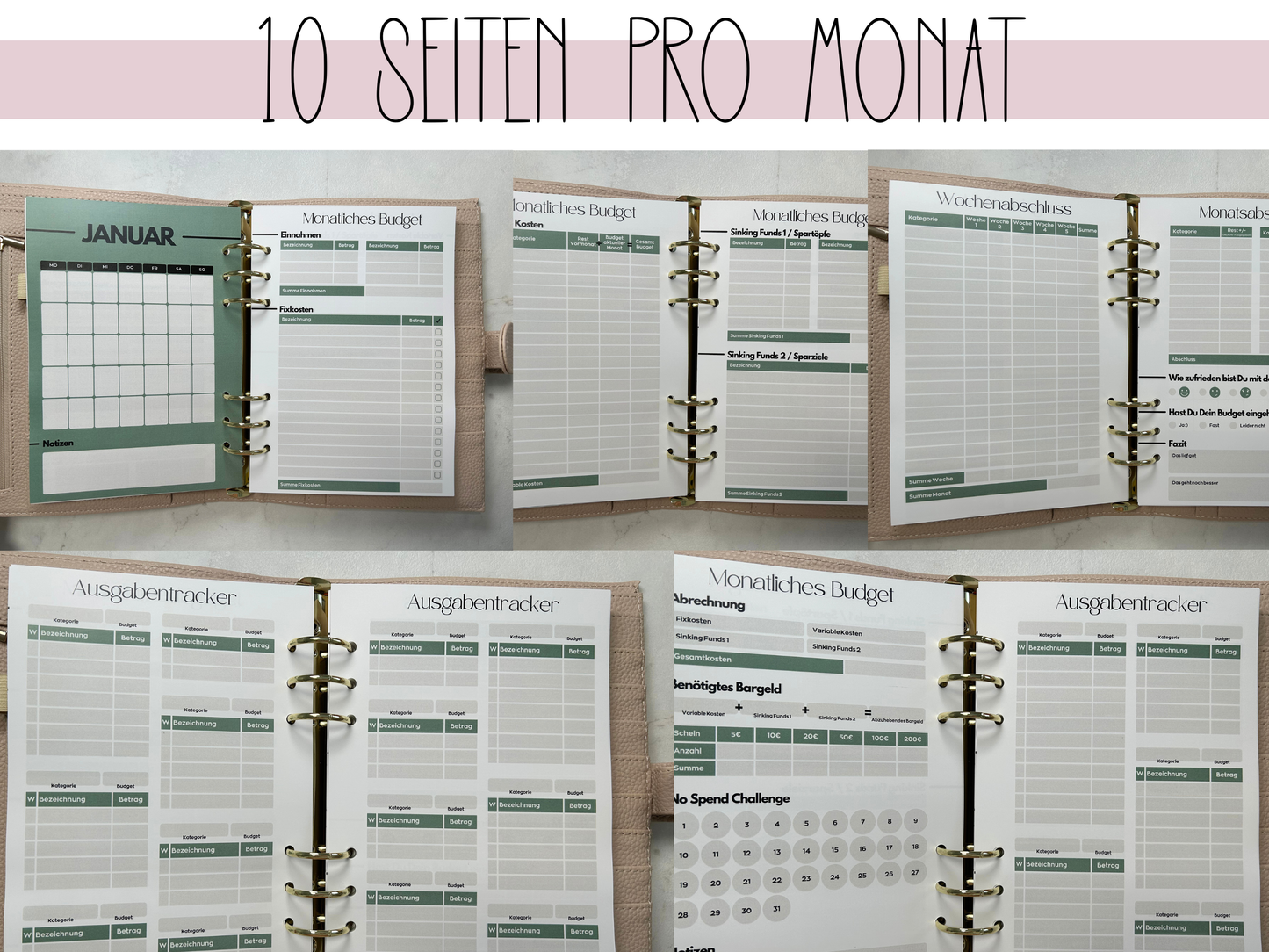 A5 Deluxe Binder Jahresplaner Set