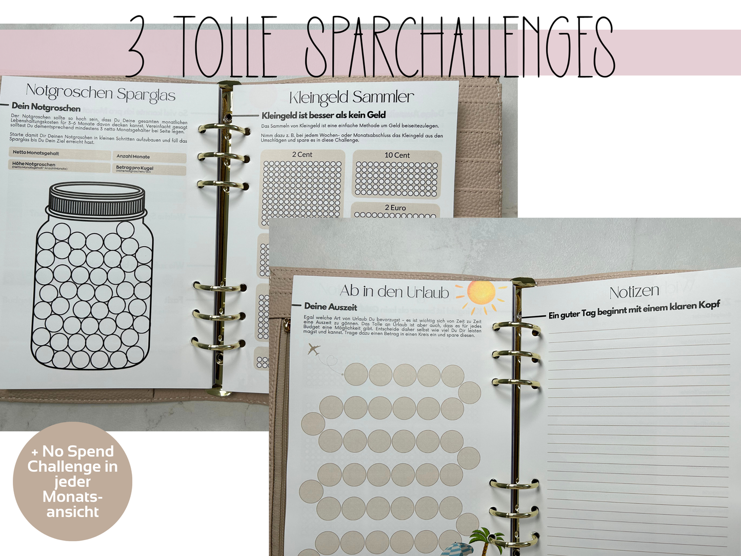 NEU Jahresplaner A5 Einlagen gelocht