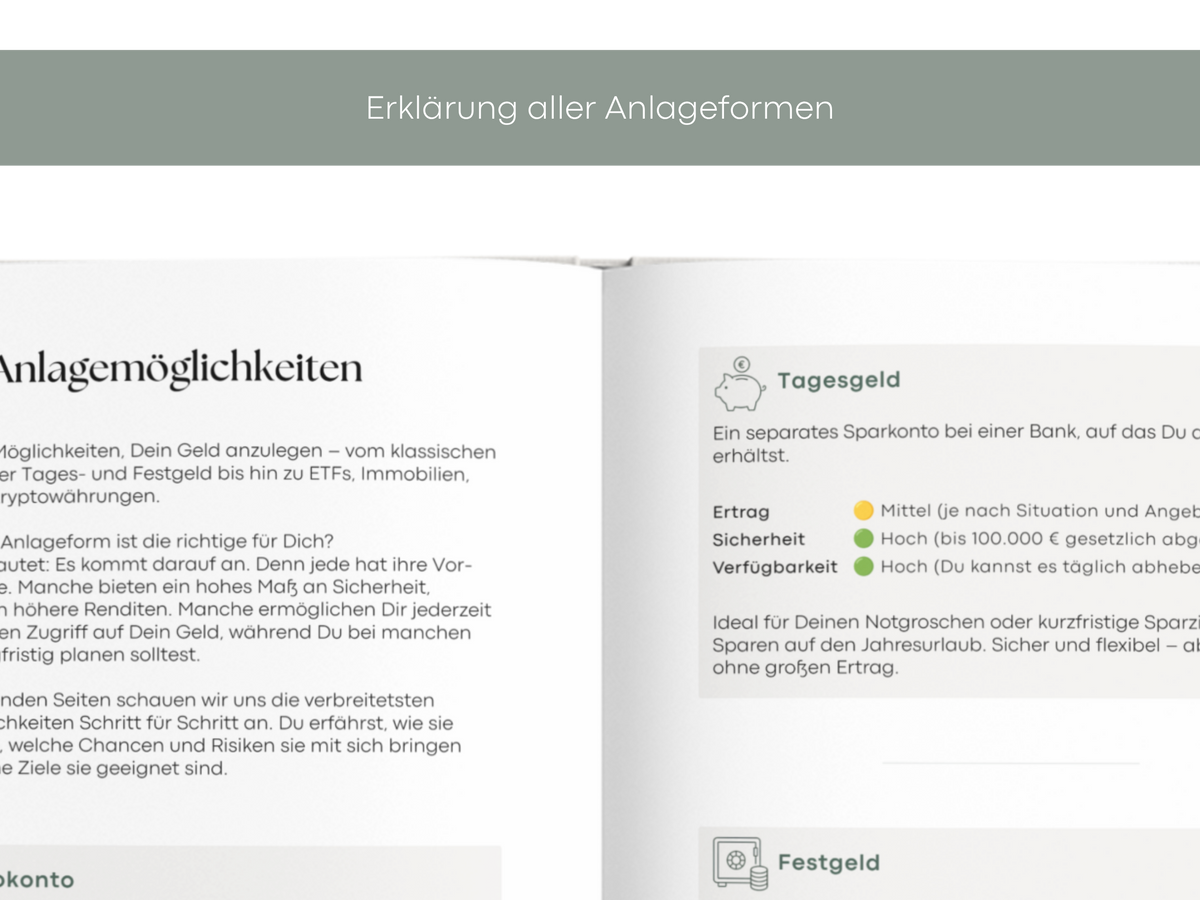 Digitales Workbook Investieren fürs Tablet